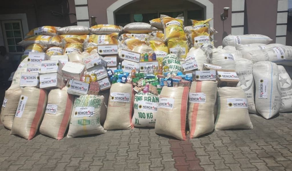 Donation of relief materials to Newcross' host communities